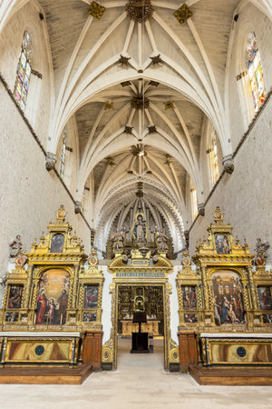 Burgos, Spain - March 13, 2023: Interior of Gothic monastery Cartuja de Miraflores in Burgos, Castilla y Leon, Spain.のeditorial素材