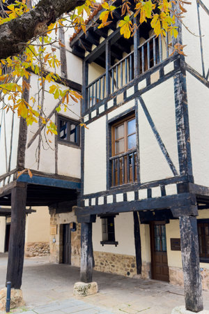 Ancient medieval village of Covarrubias in Burgos Province, Spain.の写真素材