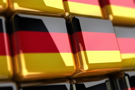 Big pile of cubes with german flagの写真素材