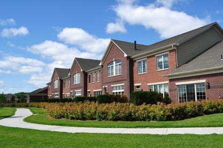 Suburban Luxury Townhomes, real estate, copy spaceの写真素材