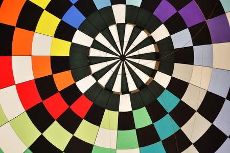 Colorful Pattern Inside of a Hot Air Balloonの写真素材