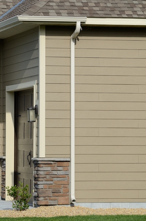 Downspout and Gutters on a Residential House