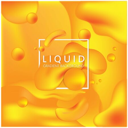 Yellow Liquid Gradient Color Background Vectorのイラスト素材