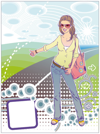 Autostopのイラスト素材