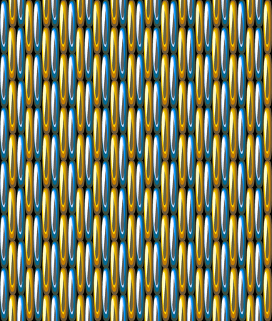 Seamless Pattern Imitation Gold Blue Grid Metallic
