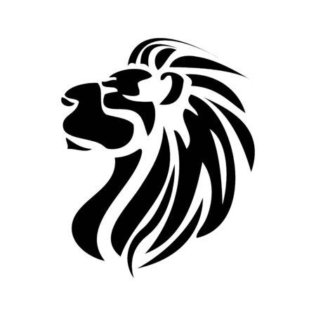 silhouette of lion king of the forestのイラスト素材