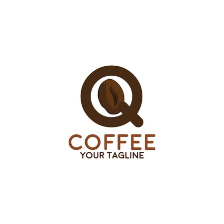 Coffee Shop Logo Icon Design Template. Cappuccino Cafe Vector Illustrationのイラスト素材