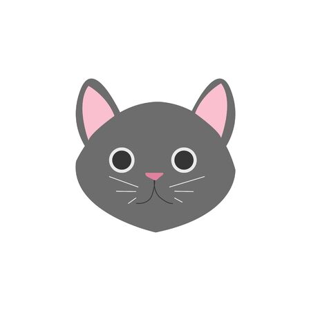 cute cat face , head pet friendlyのイラスト素材