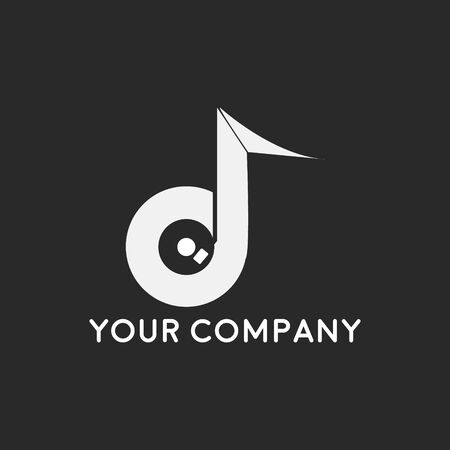 Music Beats simple logo template, vector illustration icon element - Vector illustration, Music storeのイラスト素材