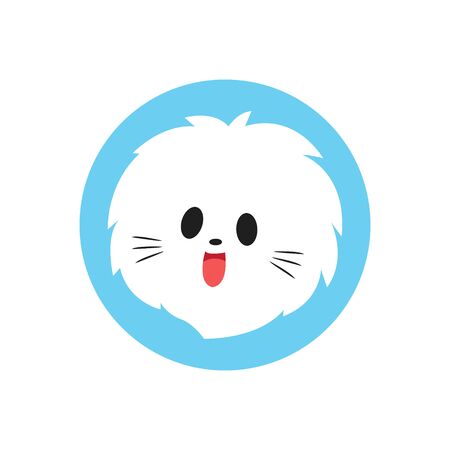Cute Lion Face Emoticon Emoji Expression Illustration logoのイラスト素材