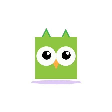 cute owl illustration, Tee print, shirt, embroidery, flat design for kids fashion textile. Animal concept vector illustration collectionのイラスト素材
