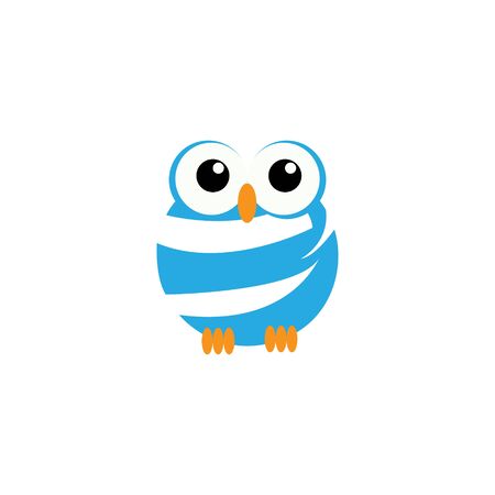 cute owl illustration, Tee print, shirt, embroidery, flat design for kids fashion textile. Animal concept vector illustration collectionのイラスト素材