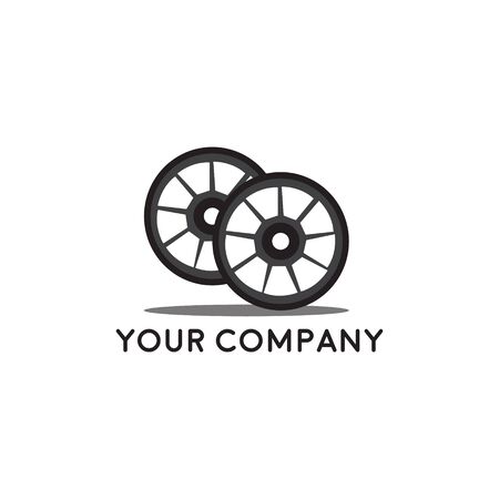 Wheel logo design vector template. Car logo.のイラスト素材