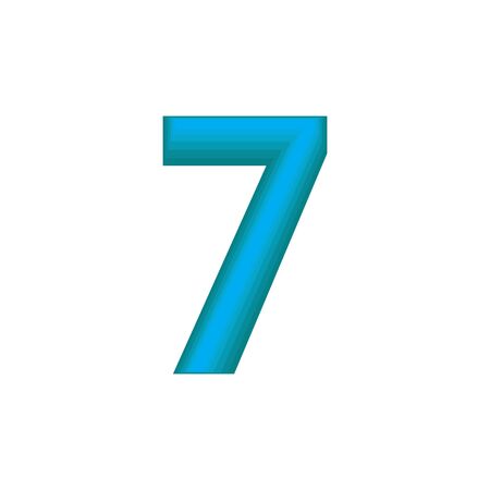 7 Number logo design vector elementのイラスト素材