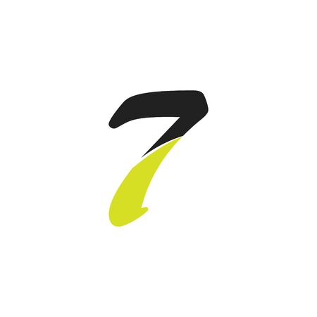 7 Number logo design vector elementのイラスト素材