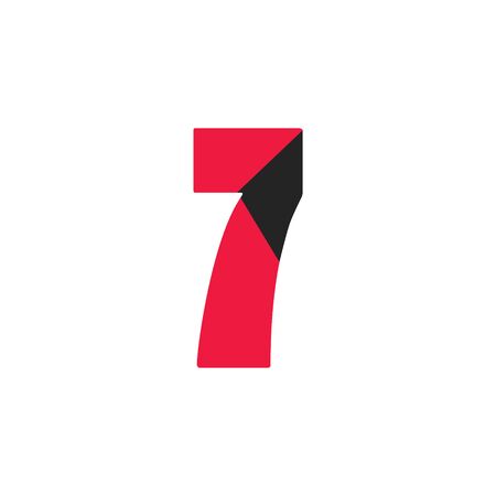 7 Number logo design vector elementのイラスト素材