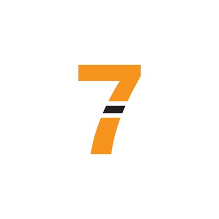 7 Number logo design vector elementのイラスト素材