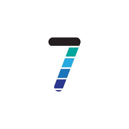 7 Number logo design vector elementのイラスト素材