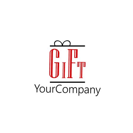 gift logo illustration with letterのイラスト素材
