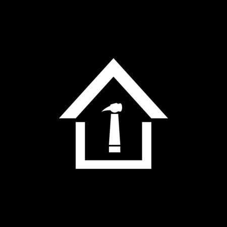 Creative Home Construction Concept Logo Design Templateのイラスト素材