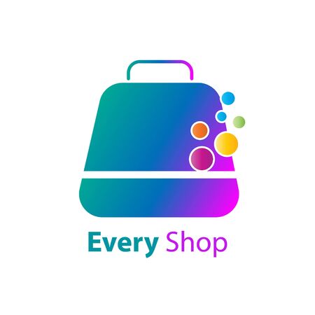 Online shops logo. handbag. Fashion city, shopping bagのイラスト素材