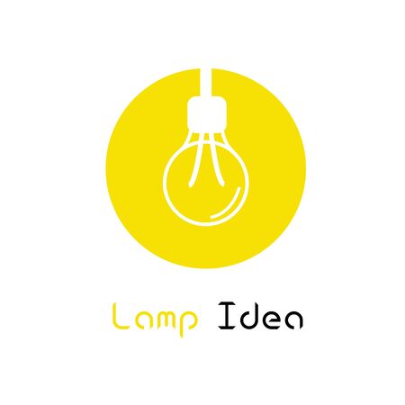 light bulb, lamp idea logo vectorのイラスト素材