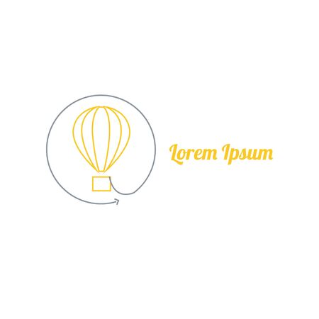 Air Balloon, Balloon tour logoのイラスト素材