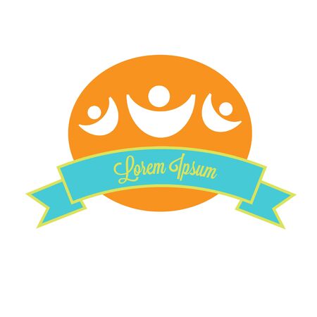 Kids Creative Template Colorful Logo Vector Illustration,Children Science And Education Class Promo Signのイラスト素材