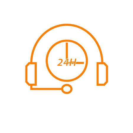 hotline icon. concept of ask, ui, tech, callback, crm, faq, feedback, e-commerce, man work. modern brand logotype design vector illustrationのイラスト素材