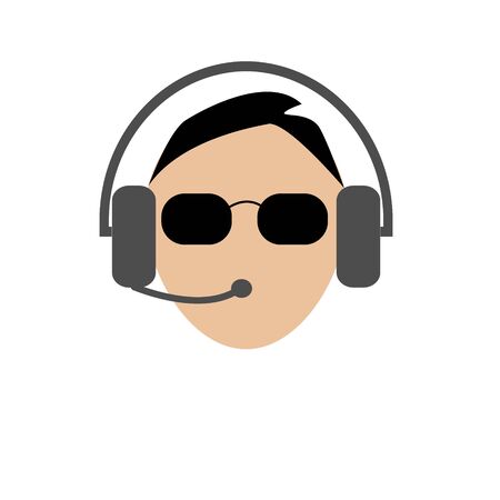 hotline icon. concept of ask, ui, tech, callback, crm, faq, feedback, e-commerce, man work. modern brand logotype design vector illustrationのイラスト素材