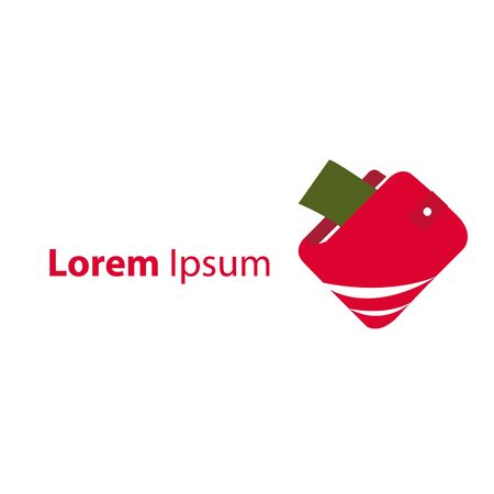 Wallet Logo abstract design vector Negative space. Purse payment Logotype concept iconのイラスト素材