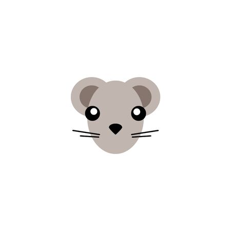 cute mouse face vector illustration. mouse face design templateのイラスト素材