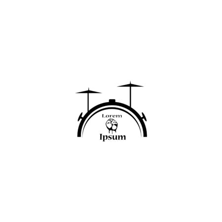 Drum icon design template. vector illustration. for business, educational, competition, concert useのイラスト素材