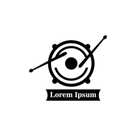 Drum icon design template. vector illustration. for business, educational, competition, concert useのイラスト素材