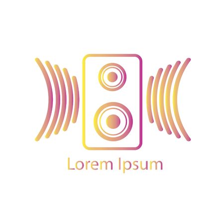 Sound speaker. Woofer vector design. Subwoofer illustrationのイラスト素材