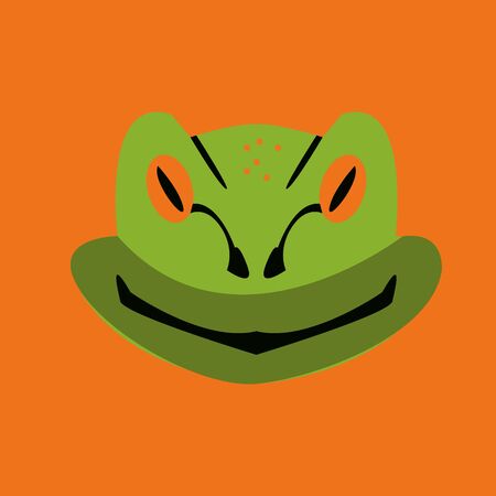 Green frog logoのイラスト素材