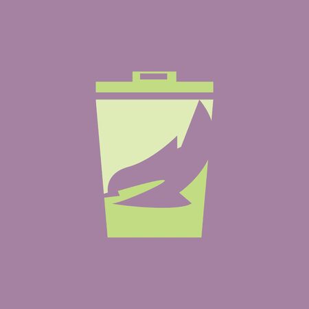 Trash Recycle Bin Garbage logotypeのイラスト素材