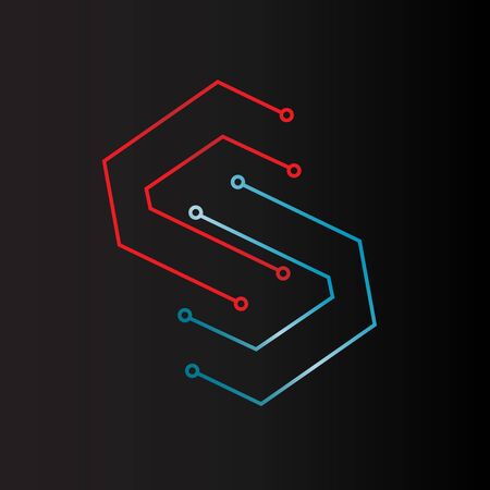 abstract letter S logo vector illustration. letter S symbol iconのイラスト素材