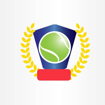 tennis ball logo vector illustration. tennis symbol iconのイラスト素材