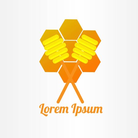 honey bee logo vector illustration. honey bee symbol iconのイラスト素材