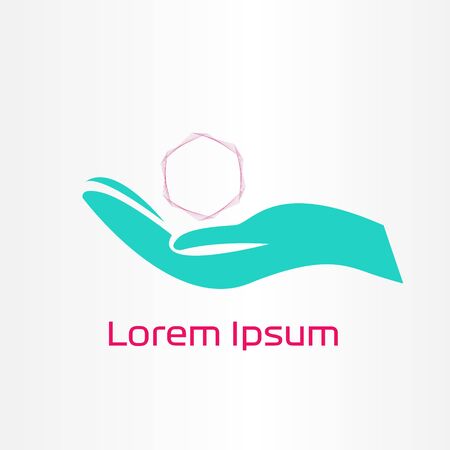 love hand logo vector illustration. hand symbol iconのイラスト素材