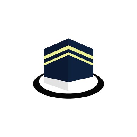 Kaaba logo design template. kaaba symbol icon for ramadan logoのイラスト素材