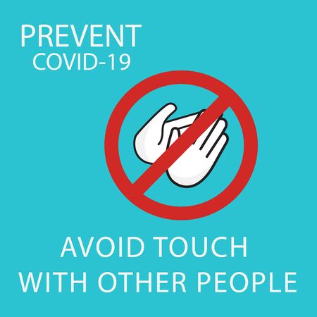 Covid-19 Coronavirus concept inscription typography design logo. World Health organization WHO introduced new official name for Coronavirus disease named COVID-19, dangerous virus vector illustrationのイラスト素材