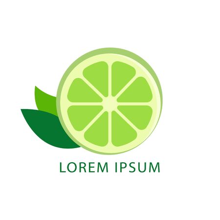 lime logo vector illustration. Logo design templateのイラスト素材