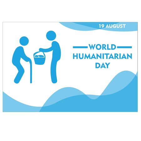 World Humanitarian Day Vector Design Template. illustration. backgroundのイラスト素材