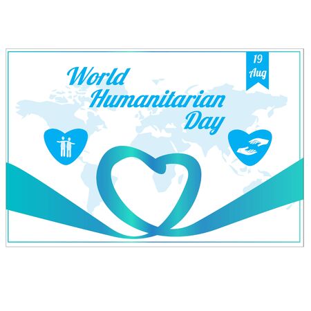 World Humanitarian Day Vector Design Template. illustration. backgroundのイラスト素材