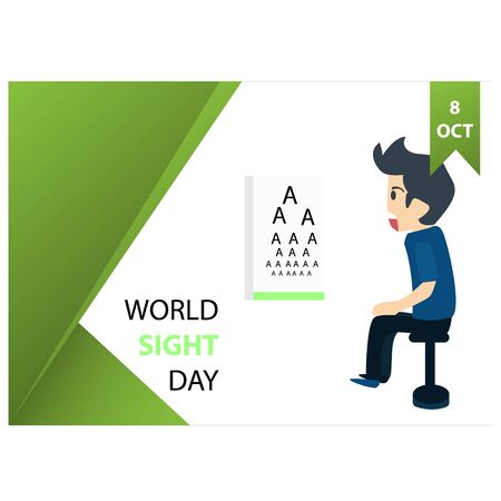 World Sight Day Vector Design Template. background illustration. banner, posterのイラスト素材