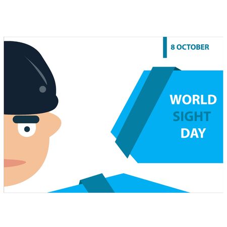 World Sight Day Vector Design Template. background illustration. banner, posterのイラスト素材