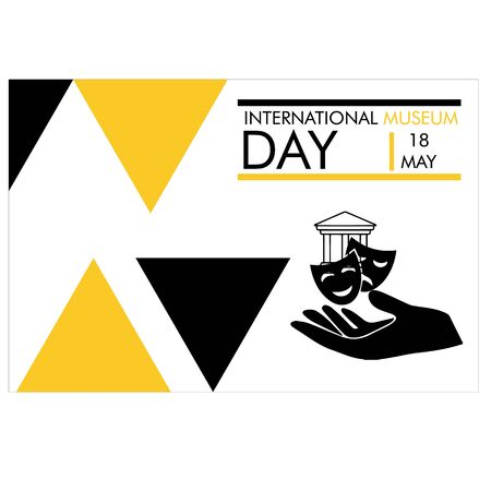 Vector illustration of International Museum Day. backgroundのイラスト素材