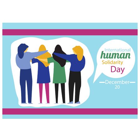 International Human Solidarity Day web banner. vector illustration. backgroundのイラスト素材